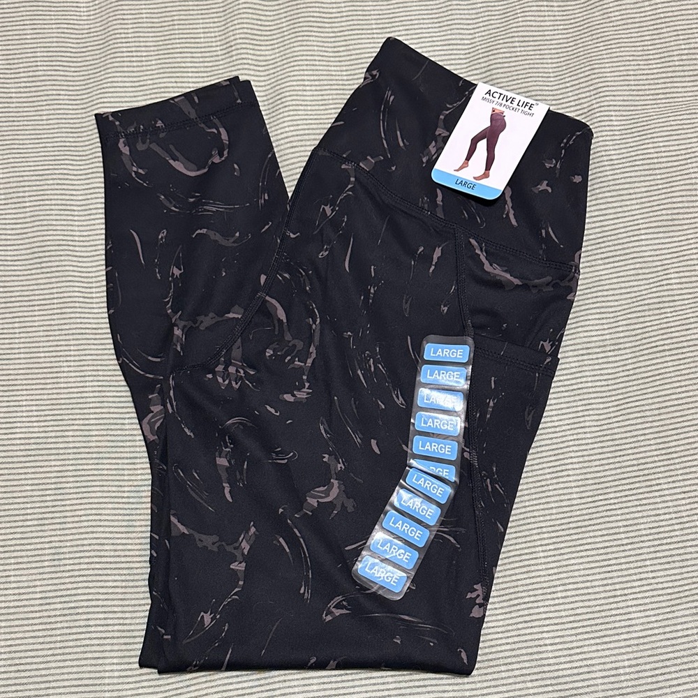 Active Life Black Swirl Leggings